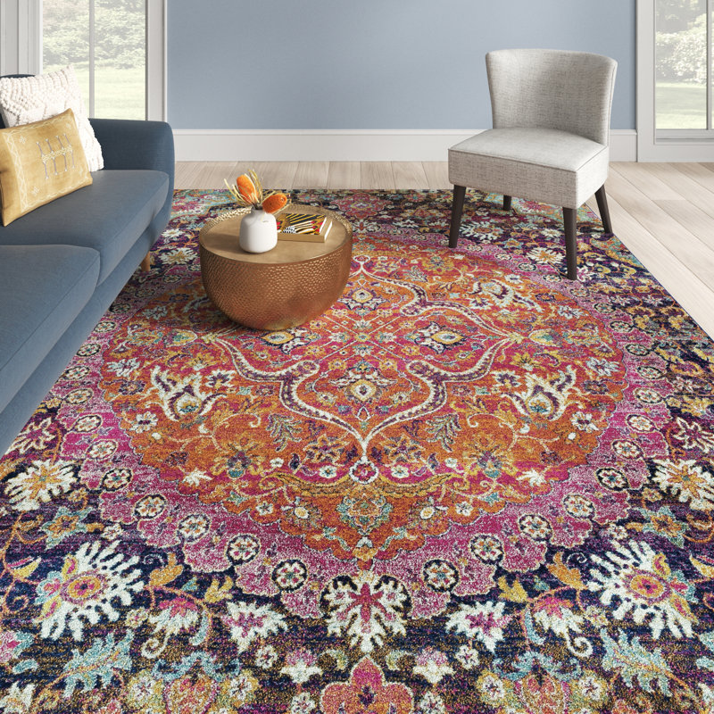 Langley Street Adelia Oriental Orange Area Rug & Reviews